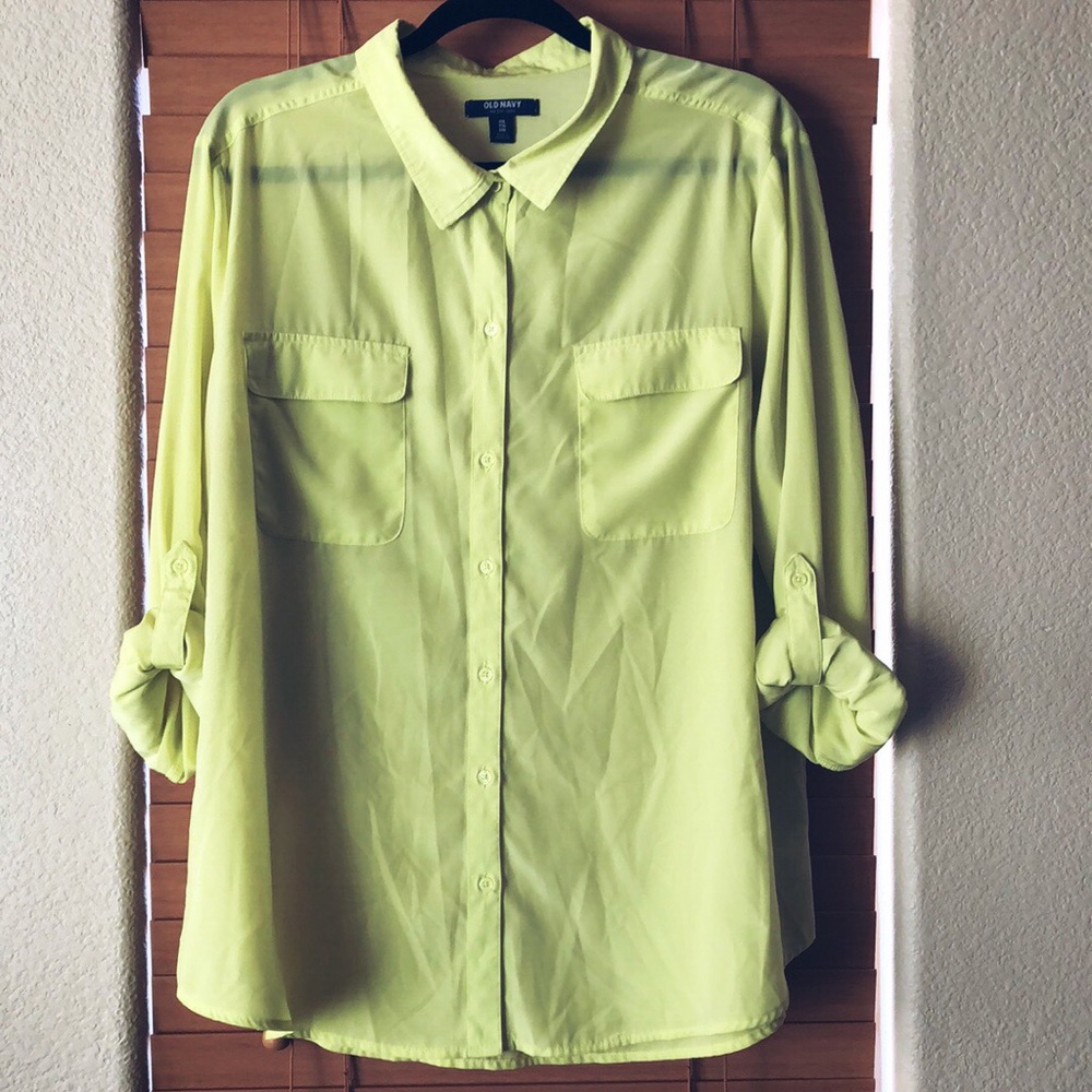 Old Navy Plus Size Sheer Button-Down Shirt